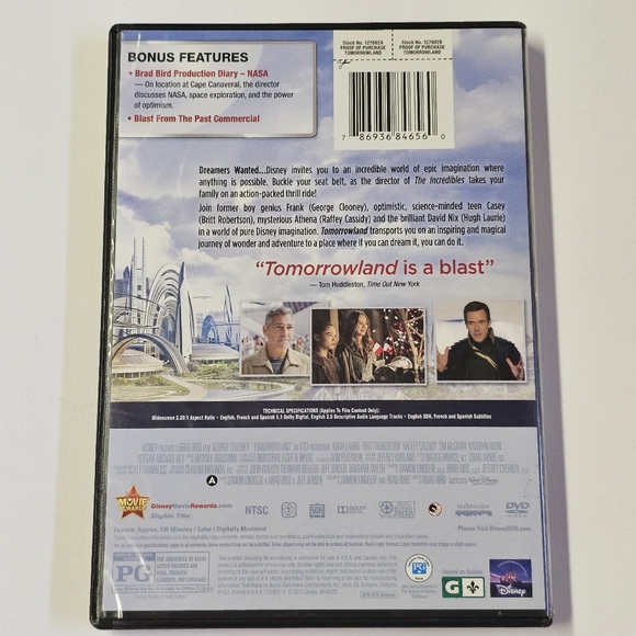 Tomorrowland (DVD, 2015) - Picture 2 of 3